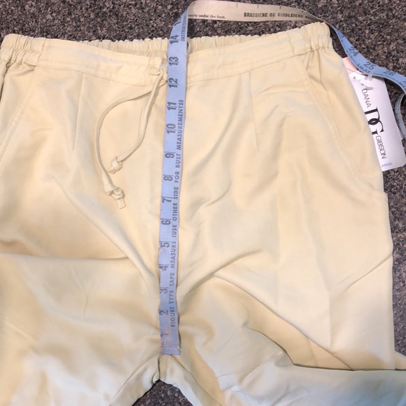 NWT Dana Gibson Leisure Pant Suit Button up Top Drawstring Waist Pants Large - Picture 11 of 12